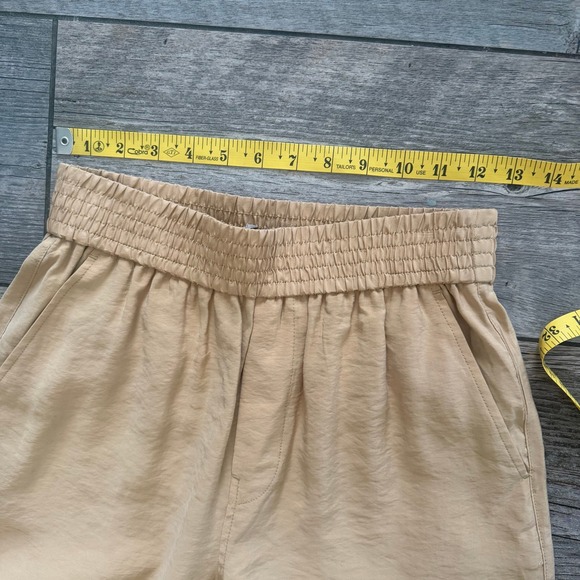 NWT Madewell Wide Leg Pants Camel Beige Elastic Waist Pockets XXS New With Tags - Picture 7 of 8